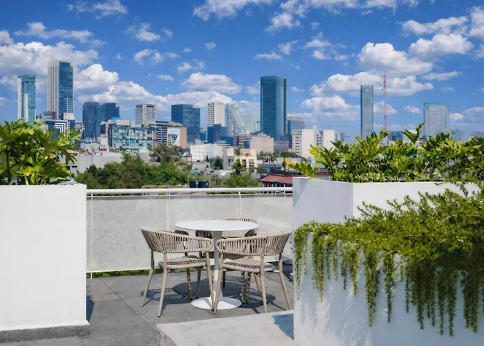 Hotel Loft In Roma Norte - Design, Rooftop And Ac Cidade do México